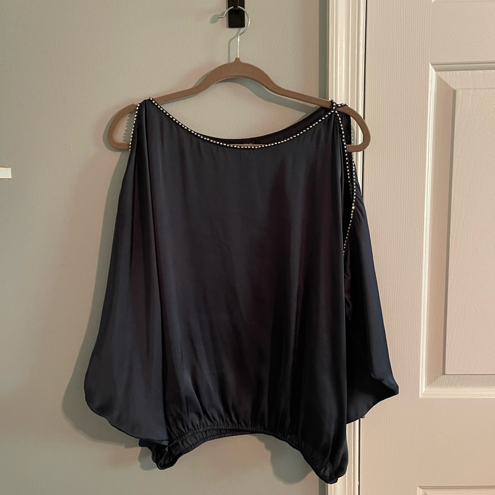 Elegant Black Women's Top with Beaded Detail